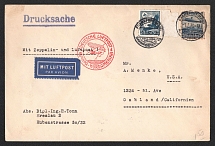1936 (1 May) Germany, Hindenburg airship airmail cover from Frankfurt to Oakland (United States), 1st flight to North America 'Frankfurt - Lakehurst' (Sieger 406 D)