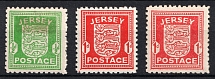 1941-42 Jersey, German Occupation, Germany (Mi. 1x, 2x, 2y, Full Set, CV $40)