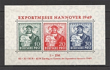 1949 Germany British and American Zones Block (CV $60)
