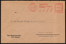 1939 Official cover franked with a 12 Rpf postage meter stamp