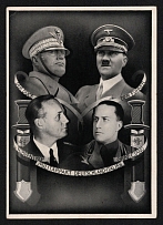 1939 'The Duce - the Fuehrer', Propaganda Postcard, Third Reich Nazi Germany
