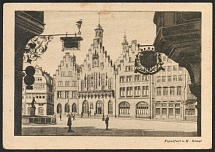 1943 Germany, Third Reich field mail Illustrated postcard from Frankfurt to Warsaw (Canceled)