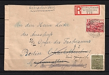 1946 Germany Soviet Russian Occupation Zone Hohenberg Redirected mixed franking R cover