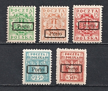 1919 Bielsko, Overprint 'Porto', Postage Due Stamps, Local Issue, Poland