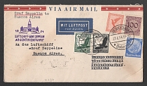 1934 (23 Jun) Germany, Graf Zeppelin airship airmail cover from Friedrichshafen to Irvington (United States), Flight to Argentina 1934 'Friedrichshafen - Buenos Aires' (Sieger 254 Ba, CV $70)