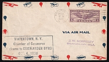 1930 USA, Airmail cover, Watertown - Oklahoma, franked by Mi. 321