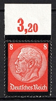 1934 Third Reich, Germany (Mi. 551 P OR, Plate Number, Margin, CV $90, MNH)
