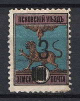 1894 3k Pskov Zemstvo, Russia (Schmidt #19T, CV $200)