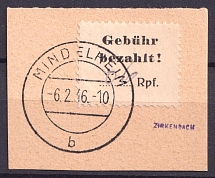 1945 3pf Middelheim, Germany Local Post (Mi. 1 w, Signed, Canceled, CV $200)