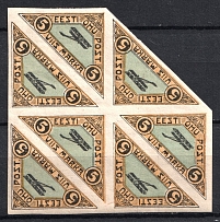 1920 Estonia, Airmail, Block (Mi. 14, Full Set, CV $70)