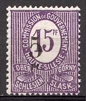 1920 Germany Silesia Error (CV $300, Overprint on Wrong Stamp, Signed)