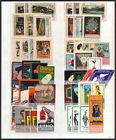 Germany, Stock of Cinderellas, Non-Postal Stamps, Labels, Advertising, Charity, Propaganda (#444)