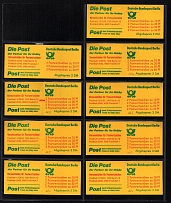 1980 Collection of West Berlin Booklets, Germany (Mi. 12 a, 12 b, 12 c, Varieties, High CV)