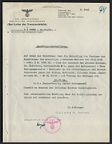 1942 Confiscation order. The head of the trust agency Province of Upper Silesia
