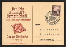 1938 'Stamp Day 1938', Propaganda Postcard, Third Reich Nazi Germany