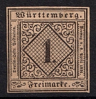 1864-65 Wurttemberg, Germany (Reprint, CV $100)