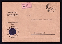 1945 (18 Oct) Freudenstadt (Südwürttemberg-Hohenzollern), Tax Office Cover to Friedrichstal franked with 12 Rpf Germany Local Post (Mi. 6, CV $130)