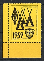 1959 Germany Scouts Displased Persons Camp Retournemer Yellow (MNH)