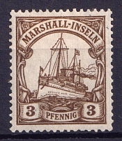 1916-19 3pf Marshall Islands, German Colonies, Kaiser’s Yacht, Germany (Mi. 26)
