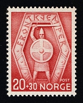 1943 'Norvegian Frontkjemper', Germany, Third Reich WWII Germany Propaganda (MNH)