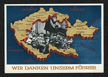 1939 Special Postcard for the Sudetenland Plebiscite Special Postmark Munich