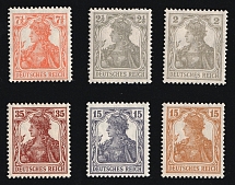 1916-19 German Empire, Germany (Mi. 98, 99 b, 100 a, 101 - 102, 103 a, CV $30, MNH)