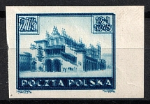 1945 2zl Poland (Double Print, Print Error, Imperforate, MNH)