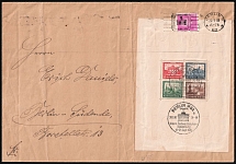 1930 Weimar Republic, Germany, Cover franked with Souvenir Sheet and 10pf (Mi. Bl. 1, 435, Special Cancellation 'BERLIN W62 IPOSTA', CV $+++)