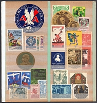Worldwide, Stock of Cinderellas, Non-Postal Stamps, Labels, Advertising, Charity, Propaganda (#406A)