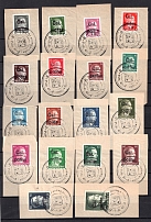 1945 Teplice-Sanov, Czechoslovakia, Local Revolutionary Overprints 'Csl. posta' (Teplice-Sanov Postmarks)