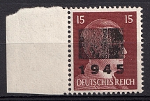 1945 15pf Netzschkau-Reichenbach (Saxony), Germany Local Post (Mi. 9 II b, Signed, CV $260, MNH)