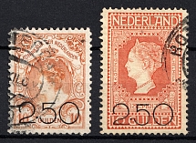 1920 Netherlands (Mi. 99 - 100, Full Set, Canceled, CV $260)
