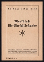 1945 Reich Health Office, Identification Card Of The German Reich, Nazi Germany
