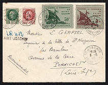 1945 (5 May) Saint-Nazaire, German Occupation of France, Germany, Cover from Saint-Joachim to Pornichet franked with 50c, 1.5fr and 2fr (CV $1,300)