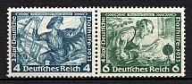 1933 Third Reich, Germany, Wagner, Se-tenant, Zusammendrucke, Pair (Mi. W 49, CV $30)