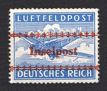1944 Island Crete, Reich Military Mail Fieldpost `INSELPOST`, Germany (Mi. 7A, Signed, CV $520, MNH)