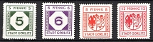1945 Gorlitz, Germany Local Post (Mi. 9 x - 12 x, Full Set, MNH)