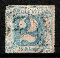 1865 2sgr Thurn und Taxis, German States, Germany (Mi. 39, Canceled, CV $90)