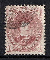 1868-94 1c Newfoundland, Canada (Sc. 32A, Canceled, CV $80)