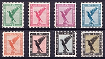1926-27 Weimar Republic, Germany, Airmail (Mi. 378 - 384, Full Set, MNH/MH, CV $1,250)