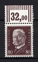 1928 80pf Third Reich, Germany (Control Number, Mi. 422 W OR, CV $900, MNH)