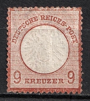1872 9gr German Empire, Large Breast Plate, Germany (Mi. 27 c, Signed, CV $1,300)