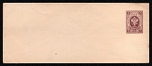 1889-90 5k Postal stationery stamped envelope, Russian Empire, Russia (SC МК #40В, 145 x 60 mm, 17th Issue)