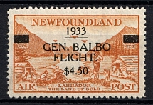 1933 $4.5 on 75c Newfoundland, Canada (SG 235, CV $360)