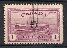 Canada, British Colonies (INVERTED Overprint, Print Error, Canceled)