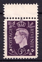 3d Anti-British Propaganda, King George VI, German Forgery (Mi. 8, Margin, CV $110)
