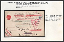 1916 Russian Postcard printed in Kazan, used as P.O.W. Card, from Sizranto Zagreb,  Croatia, Austria. Censorship: green rectangle (55 x 22 mm) reading in 3 lines