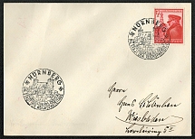 1939 Postally used cover in Nuremberg on 20 April