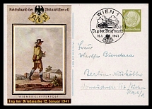 1941 'Stamp Day Vienna', Propaganda Postcard, Third Reich Nazi Germany