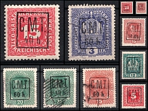 1919 Romanian Occupation of Kolomyia CMT, Ukraine, Small Stock of Stamps (Forged Overprints)